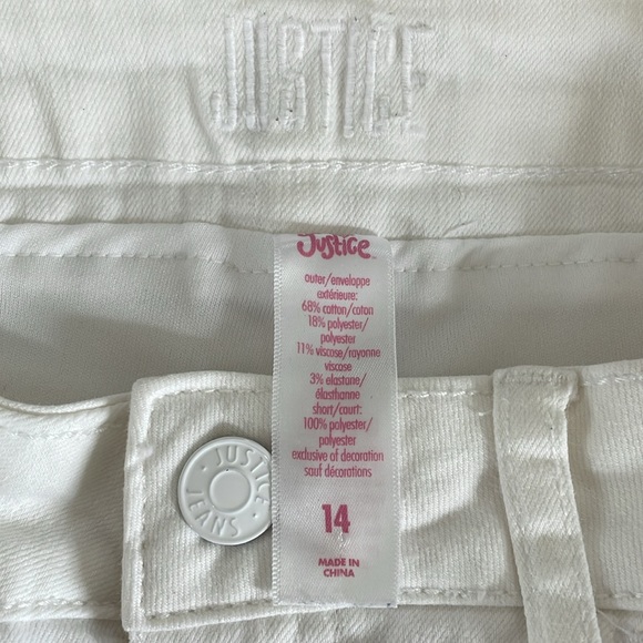 Justice White Denim Mini Skirt - Picture 4 of 5